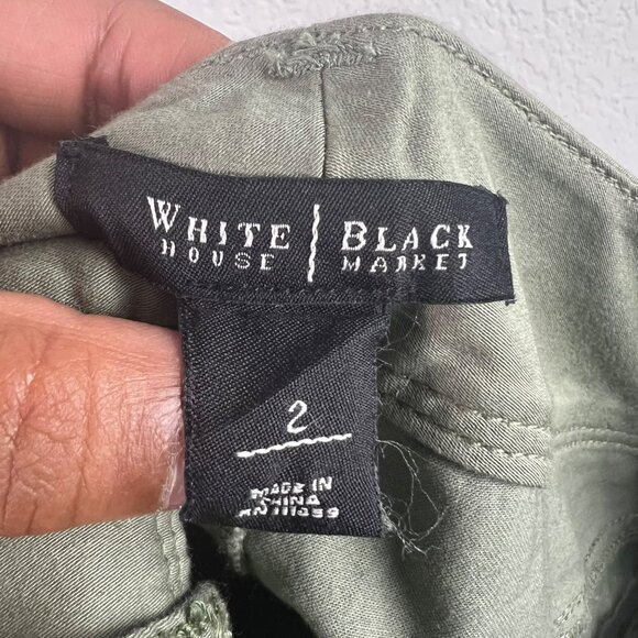 🟣🟣🟣 WHBM Womens Size 2 Green Stretchy Mini Skirt - Picture 4 of 7